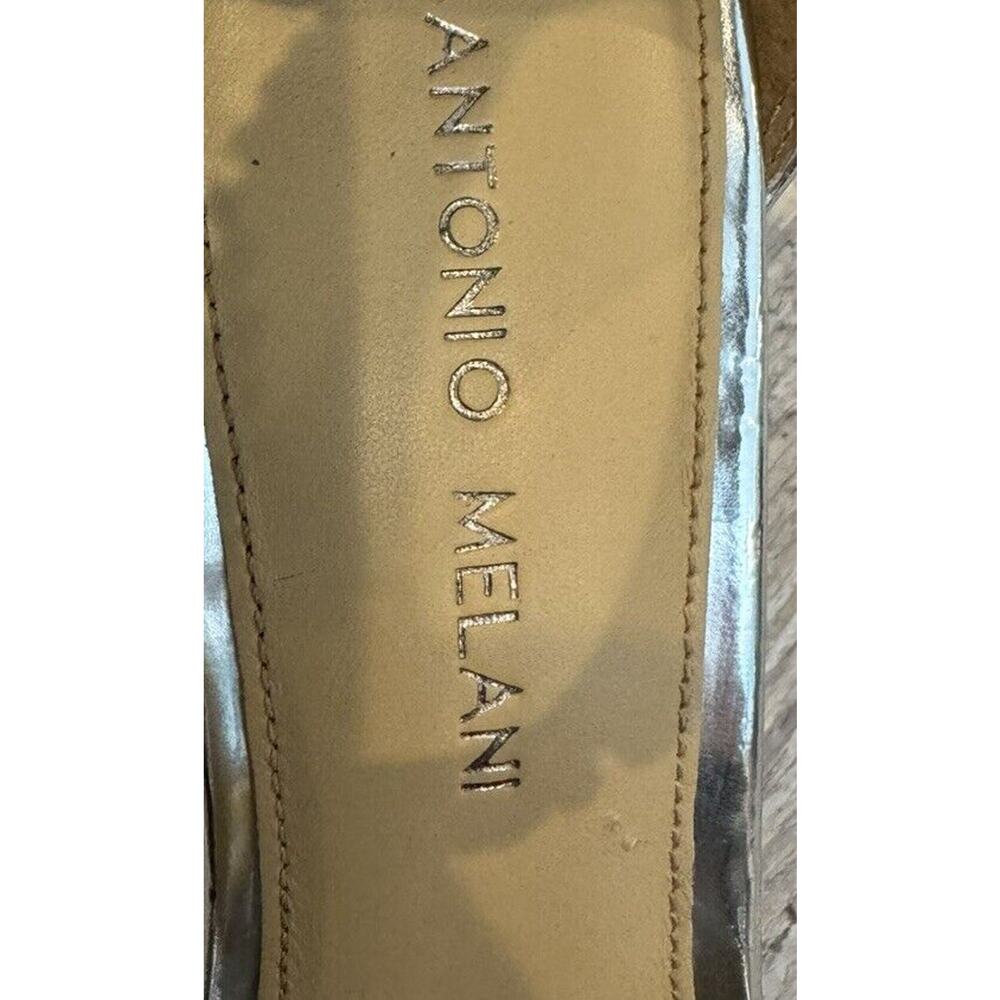 ANTONIO MELANI Women’s Silver Embellished Strappy Stiletto High Heels Sz 8.5M - Picture 4 of 7